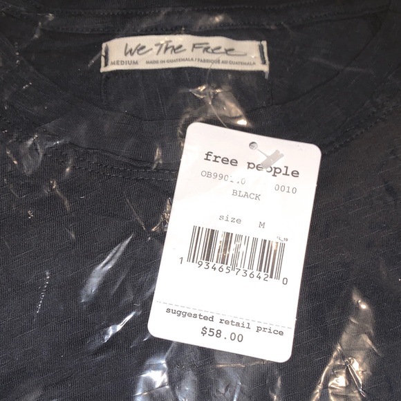 NEW Free People We The Free Arden Tee - Black - Picture 16 of 16
